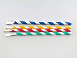 Zeige Details für Trinkhalm mit Löffel aus Papier 200/8, bunt Bild von Trinkhalm mit Löffel aus Papier 200/8, bunt